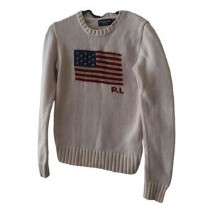 Ralph Lauren Pink Pony Flag Sweater